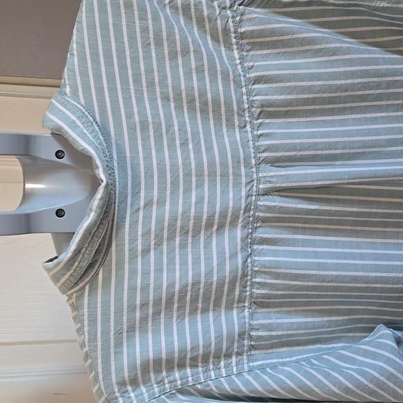 Beach Lunch Lounge Striped Button-Up Shirt Preppy Costal - Picture 9 of 12